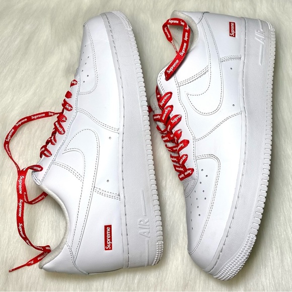 Supreme Nike Air Force 1 Sneakers Low Mini Box Logo White - Picture 6 of 10